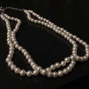 Double Strand of Faux Pearls